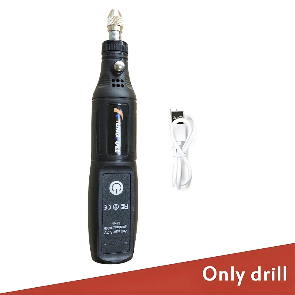 Mini USB Electric Drill – Wireless Handheld Rotary Tool for Wood, Metal, Glass