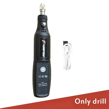 Mini USB Electric Drill – Wireless Handheld Rotary Tool for Wood, Metal, Glass