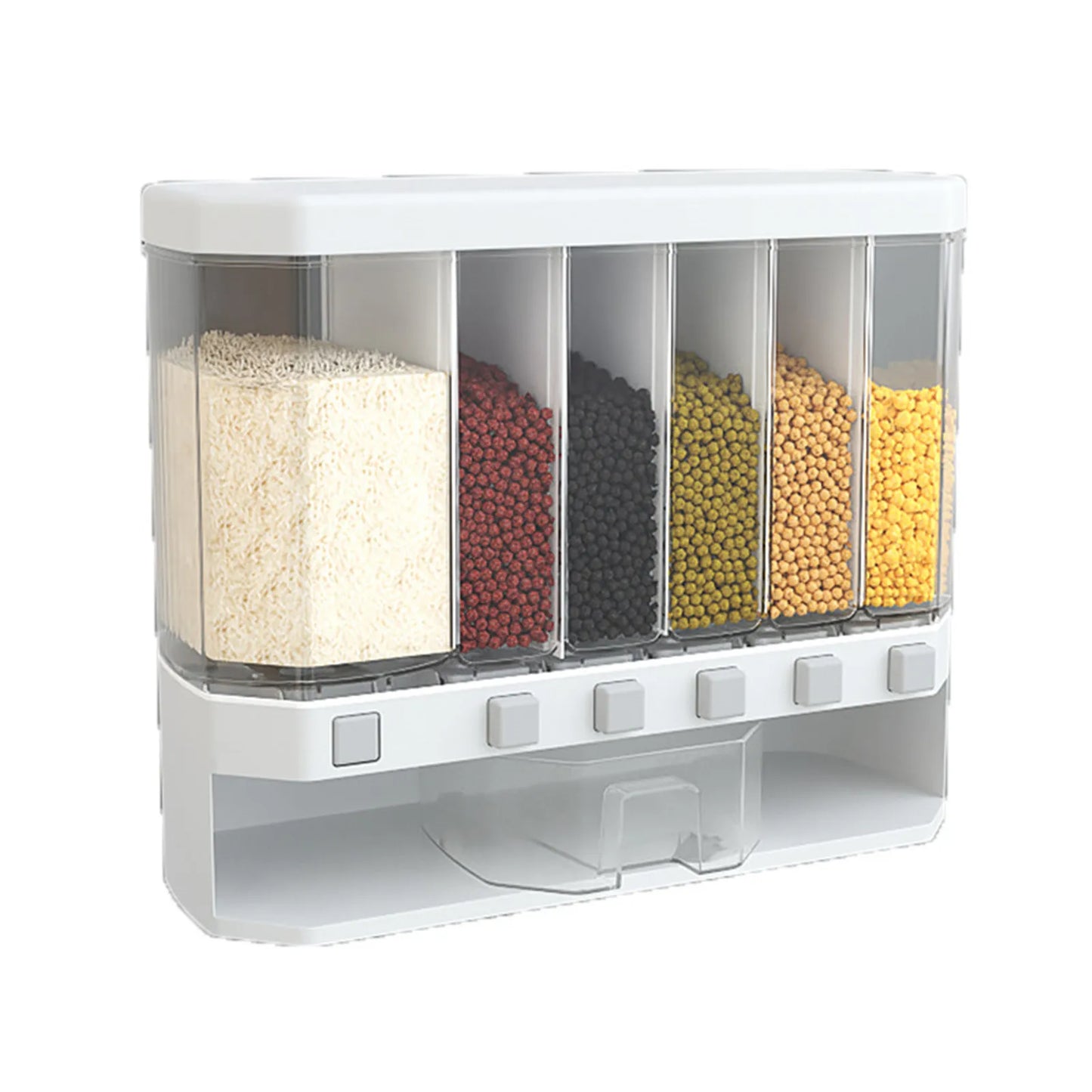 Multifunctional Rotating Food Storage Box With Lid Moisture Insect Proof Grain Organizer Moisture Proof Separat Rice Bucket