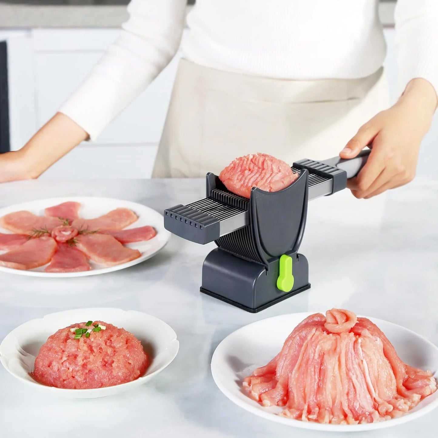 Fresh Meat Slicer Cleaver Kitchen Knife Set For Meat Slicing Shredding, Manual Meat Cutter Food Slicer For Home Cooking BBQ