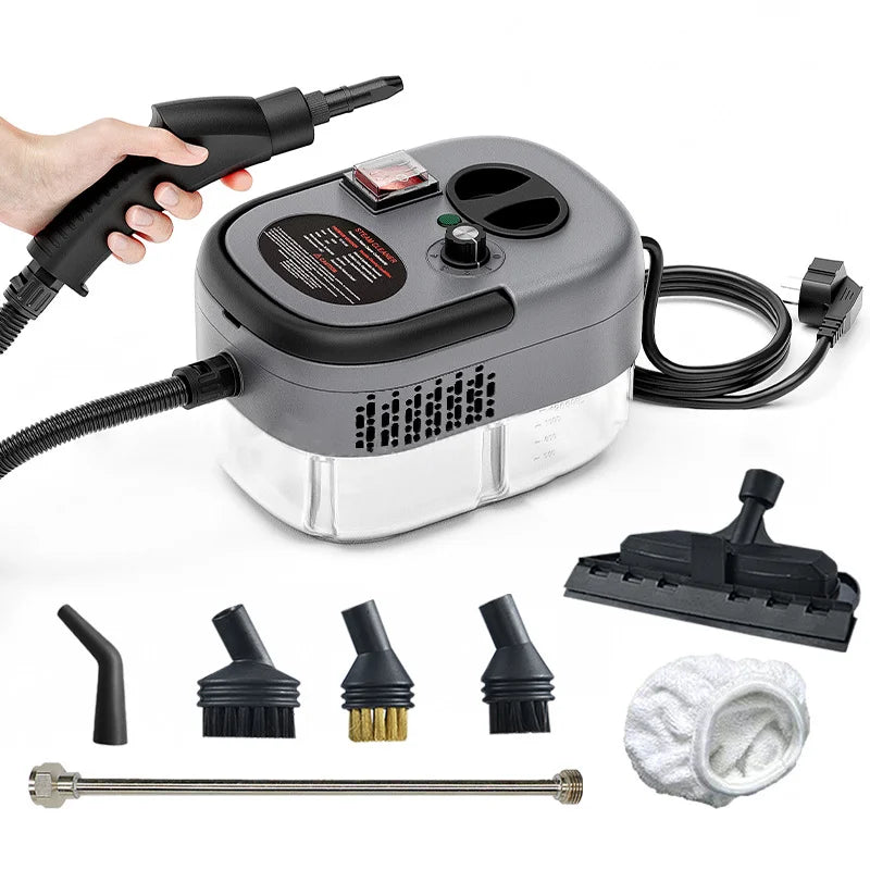 2500W High-Temperature Handheld Steam Cleaner – Multi-Purpose Cleaning for AC, Kitchen Hood, Car, Floors & More