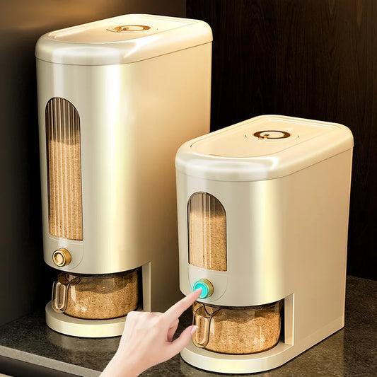 5/10KG Rice Storage Container Dry Food Dispenser Insect-Proof Rice Bucket Large Capacity Cereal Storage Box for Home Kitchen