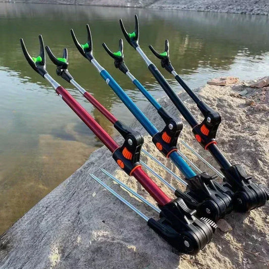 Thickened Telescopic Fishing Rod Holder – Dual Purpose Stainless Steel Bracket