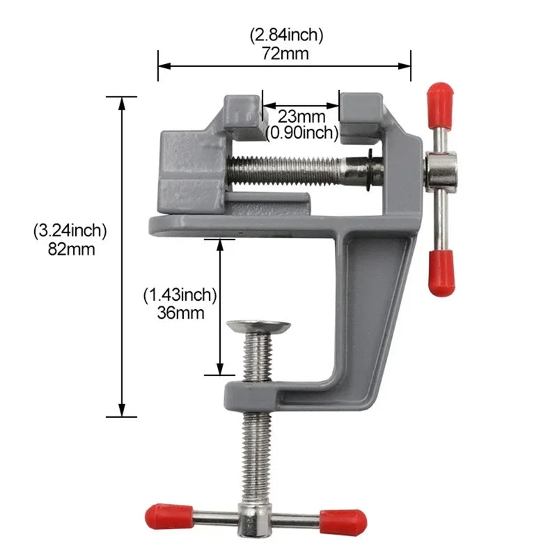 3.5" Mini Bench Vise – Multifunctional Aluminum Clamp for Jewelry & Hobby Work