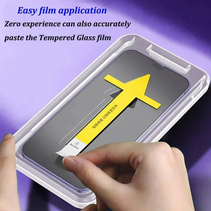 1-2Pc 8K High End Tempered Glass For iPhone, Screen Protector With Alignment Mounting Cover