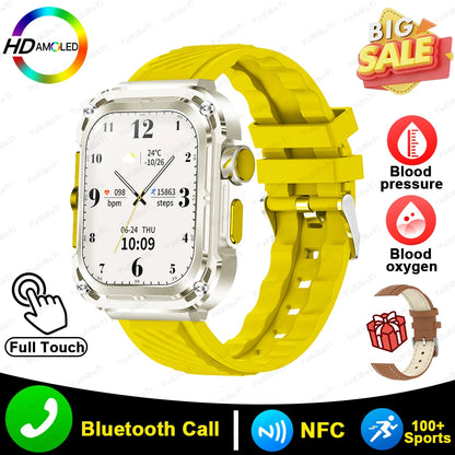 2024 New 2.1" Ultra HD NFC Bluetooth Call Smart Watch Men Compass GPS Track 460mAH Battery Waterproof Watches For Huawei Xiaomi