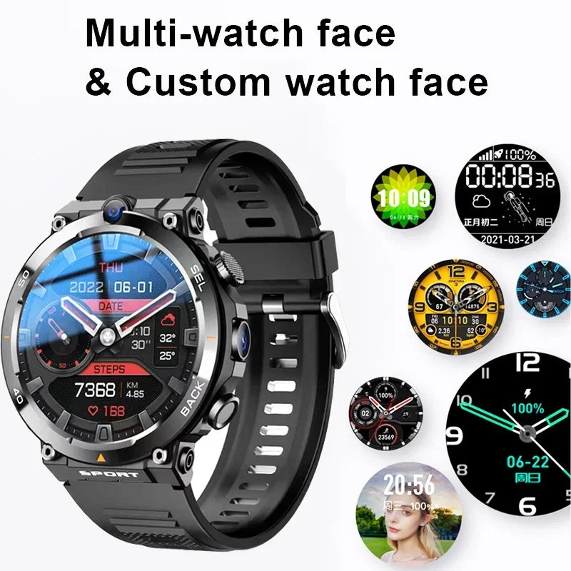 2024 4G SIM Card Smart Watch – Android OS, 16GB ROM, GPS, WIFI, HD Dual Cameras, Video Calls & Recording for Men"