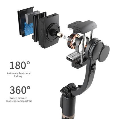 AI Video Stabilizer: Bluetooth Selfie Stick Tripod Gimbal for Smartphones – Live Vertical Shooting Bracket