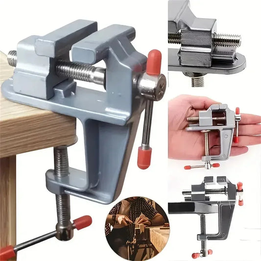 3.5" Mini Bench Vise – Multifunctional Aluminum Clamp for Jewelry & Hobby Work