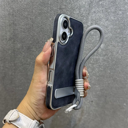 Business Plating Leather Case for iPhone 16 15 11 12 13 Pro Max 16 Plus