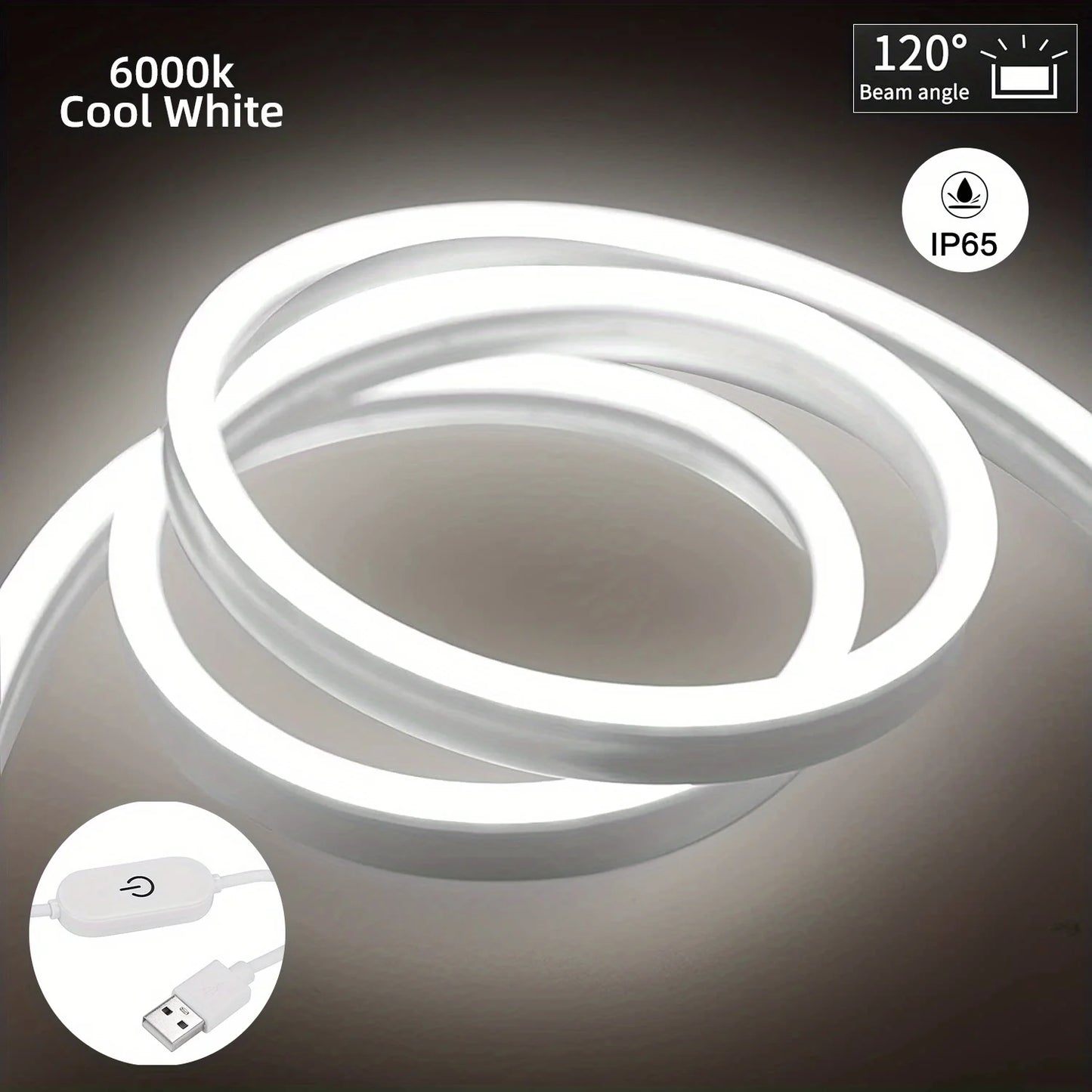 LED Strip Neon Light USB DC 5V Dimmable Touch Sensor Switch Flexible Silicone Neon Sign Tape Waterproof For Outdoor Home Decor