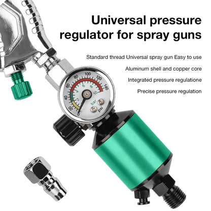 Spray Gun Pressure Valve, Pressure Regulator With Oil And Water Filter, Home Paint Spray Gun Pressure Gauge, Air Regulator Tools