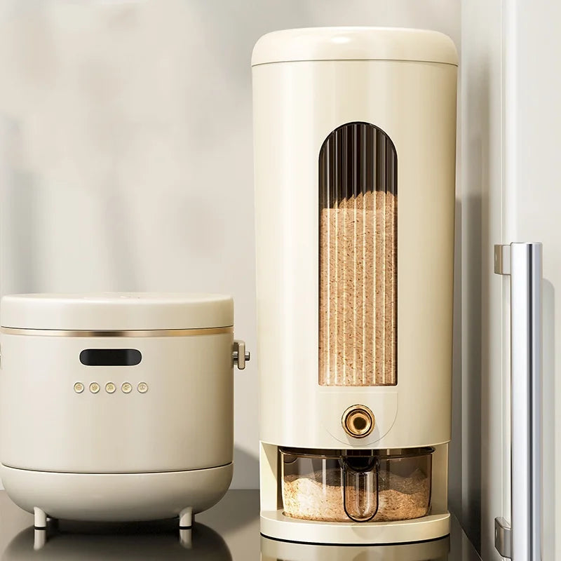 5/10KG Rice Storage Container Dry Food Dispenser Insect-Proof Rice Bucket Large Capacity Cereal Storage Box for Home Kitchen