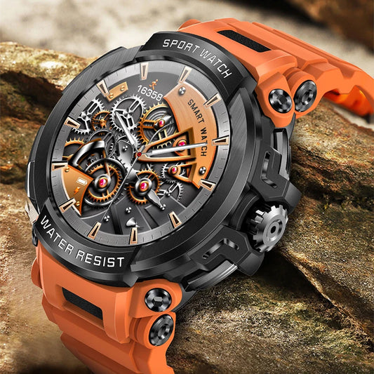 2025 New Men's Smartwatch – 1.5" HD Display, Military-Grade, Bluetooth Call, IP68 Waterproof, 100 Sport Modes, 600mAh Battery