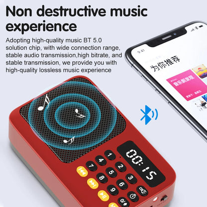 Portable Radio Music Player Handheld Rechargeable Digital FM USB TF MP3 Player Speaker Devices Supplies With LED Display Radio ﻿