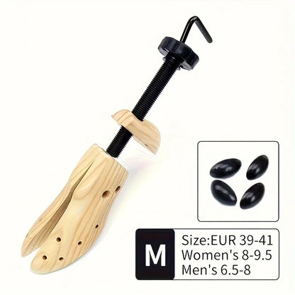 1Pc Shoe Stretcher Women and Men's Shoe Widener - Wooden Expander for Wide Feet, Bunions or Calluses Wooden Shoe Stretcher