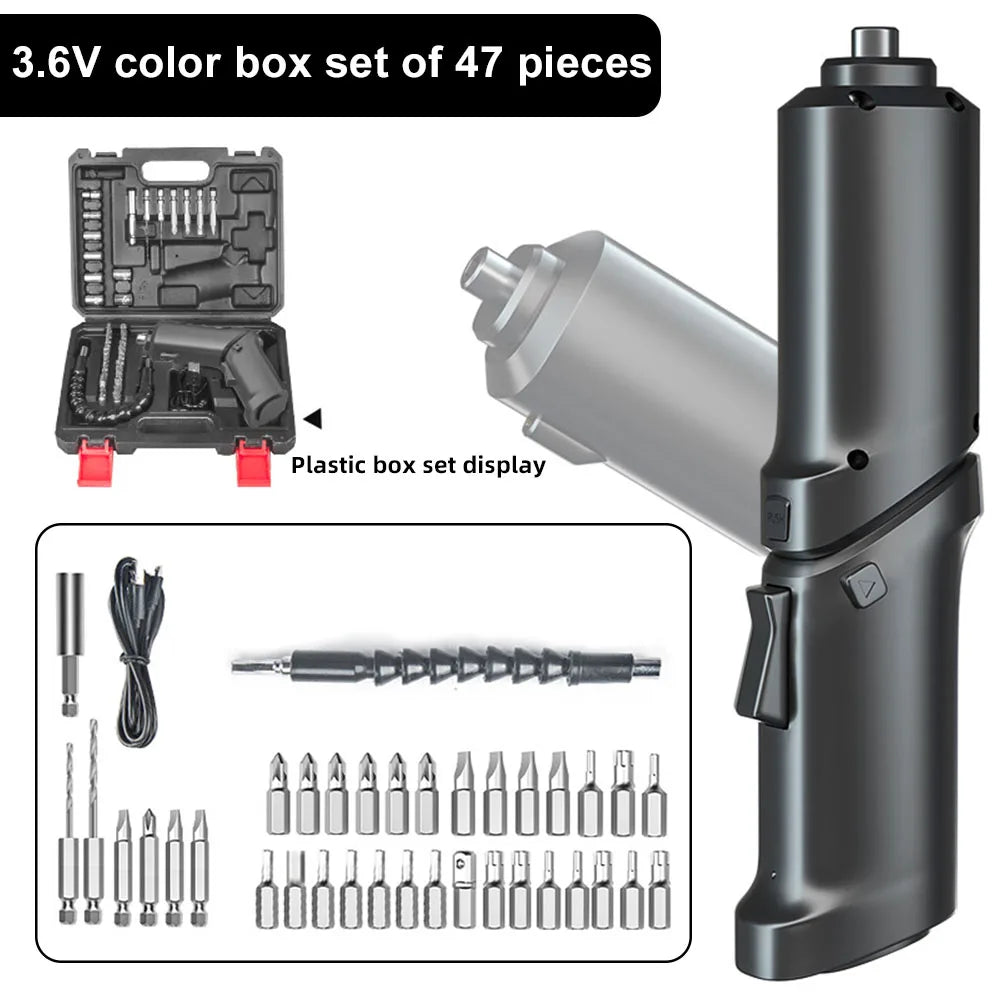 3.6v Power Tools Household Maintenance Repair 500mAh Lithium Battery Mini Household Electric Drill Rotated Cordless Screwdriver