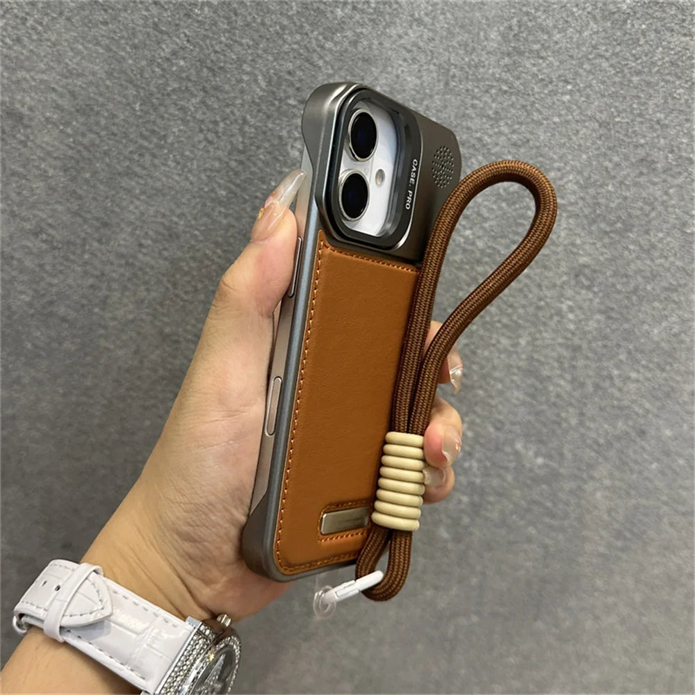 Luxury Leather Plating Frameless Phone Case For iPhone 15 16 Pro Max 14 13 12 11