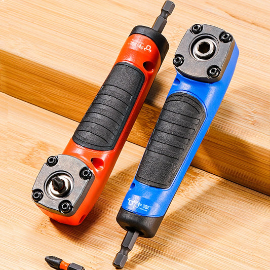 Electric Corner Screwdriver – High Torque 90° Right Angle Manual Tool (Blue & Orange)
