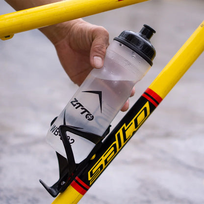 ZTTO 750ml High-Quality Cycling Water Bottle PP Material Wide-mouth Opening Squeezable Body with Bottle Cage