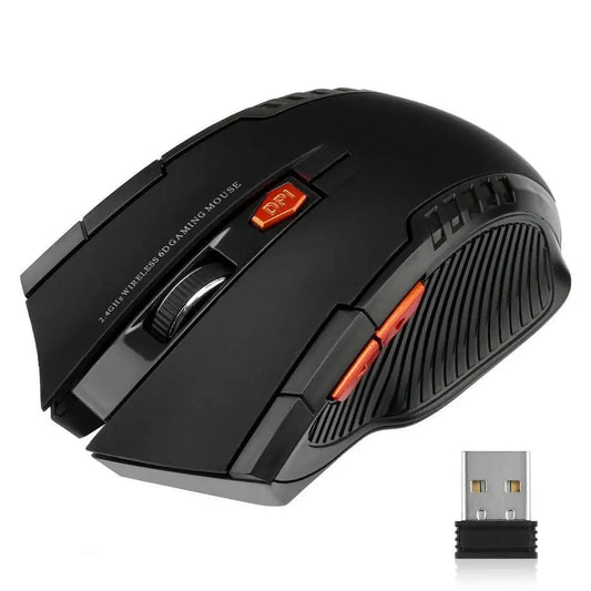 2.4G Wireless Mouse – 1600 DPI Optical Gaming Mouse with 6 Buttons and USB Receiver for PC and Laptop Accessories