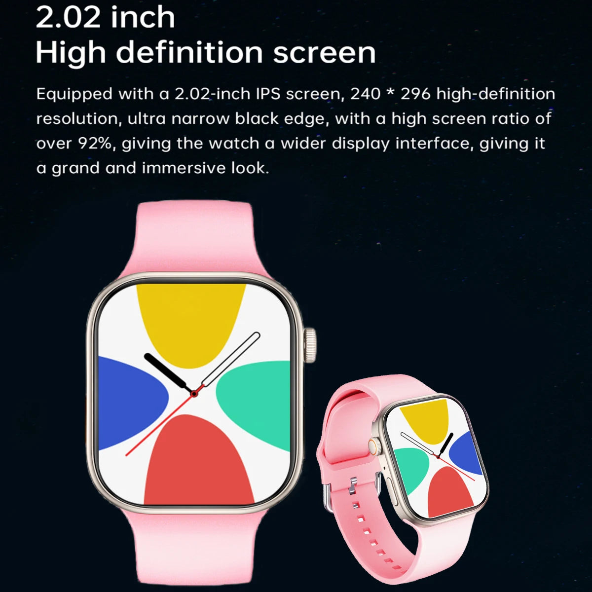 Smart watch, wireless calling /dial, multi -Sport mode, calling reminder and rejection,  Custom Wallpaper,for iPhon