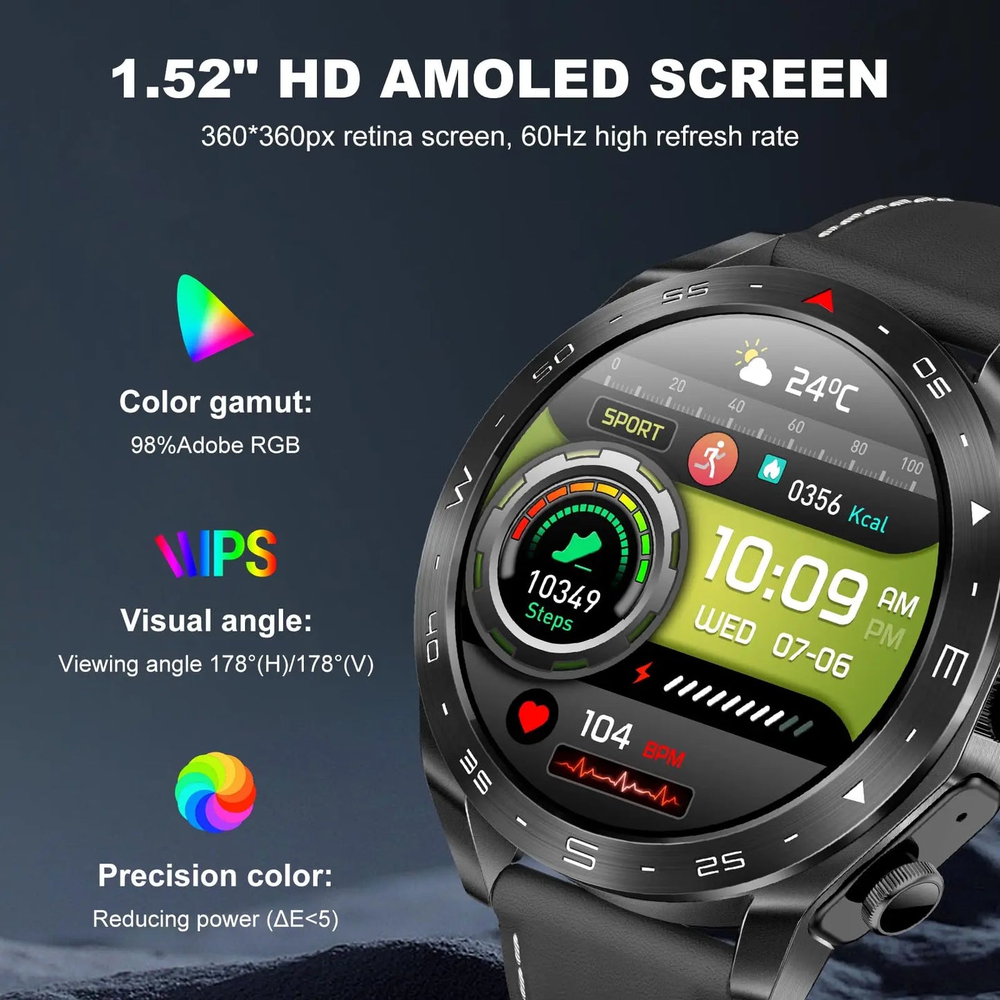 2-in-1 Smart Watch with TWS Bluetooth Earphones – HiFi 9D Sound, Bluetooth Calling, Sports Fitness Tracker for Men & Women