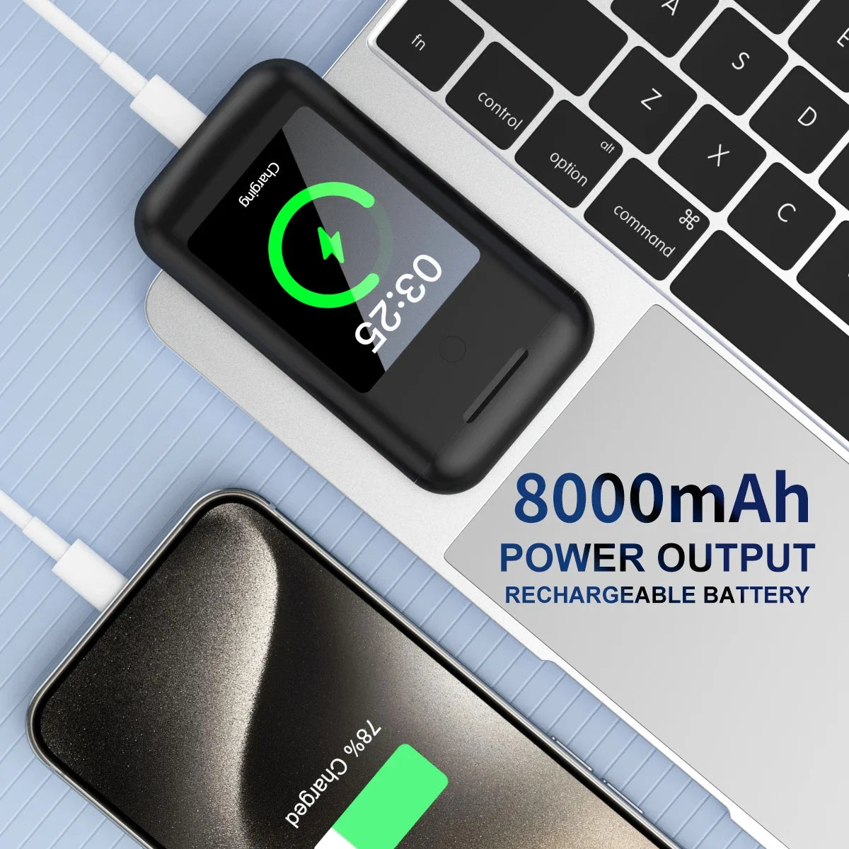 Multi-Function In-Ear Bluetooth Wireless Earphones – 2.8" Touch Screen Charging Case with Power Bank for Music & Gaming