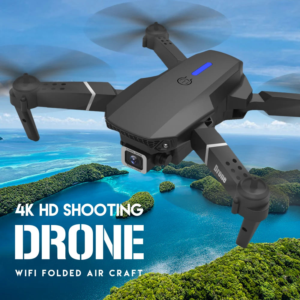 2024 E88Pro RC Drone – 4K Professional with 1080P Wide Angle HD Camera, Foldable Design, WIFI FPV & Height Hold