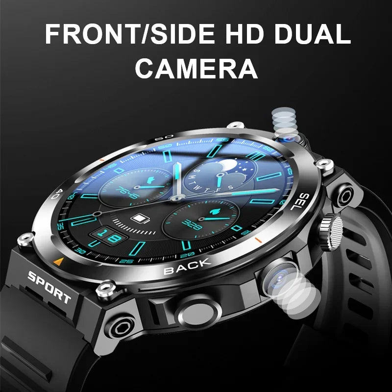 2024 4G SIM Card Smart Watch – Android OS, 16GB ROM, GPS, WIFI, HD Dual Cameras, Video Calls & Recording for Men"