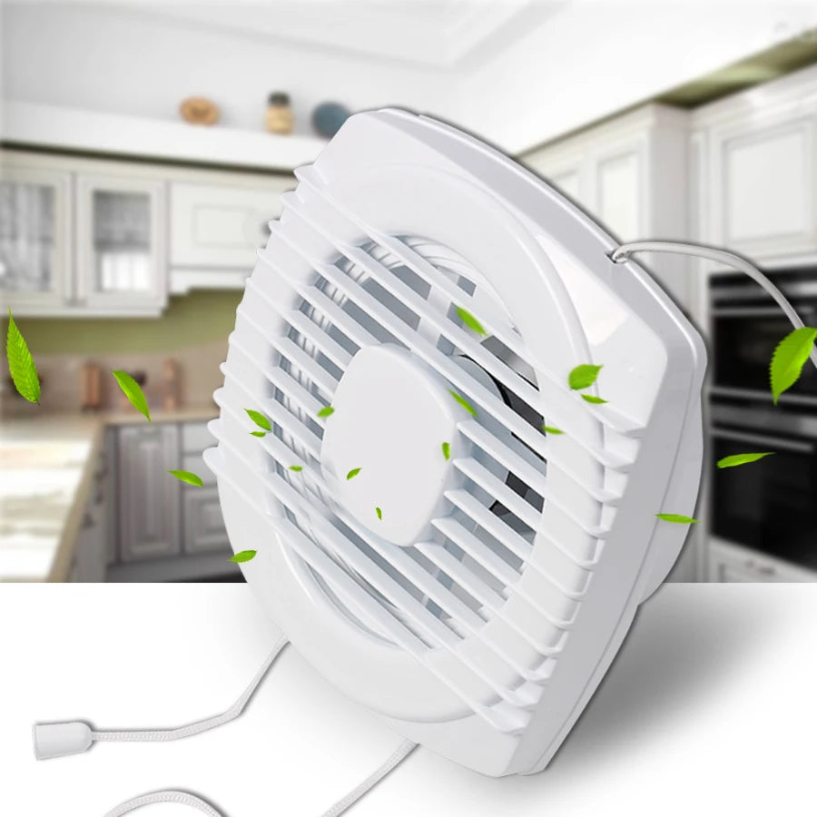 220V 4/6/7inch 110/150/180mm silence Ventilating Strong Exhaust Extractor Fan for Window Wall Bathroom Toilet Kitchen Mounted