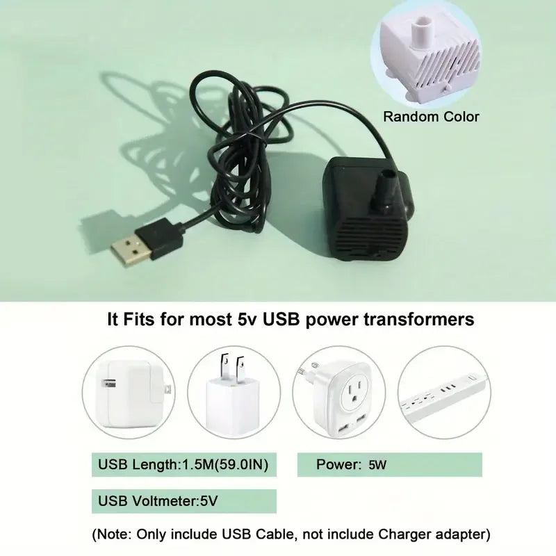 1L USB Electric Pet Water Fountain – Automatic Cat Drinking Bowl with Filter, Silent Dispenser for Cats & Small Pets