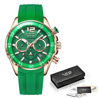2024 LIGE Fashion Men Watches Sport Quartz Watch Man Brand Luxury Wristwatches Chronograph Waterproof Casual Clock Montre Homme