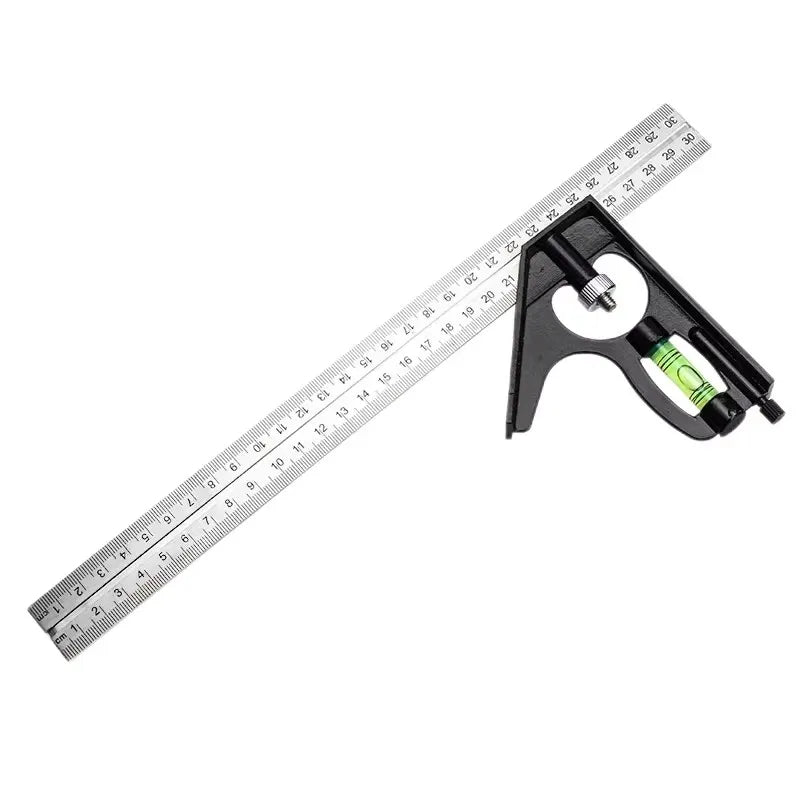 Multifunctional Adjustable Ruler & Protractor – Right Angle Movable Measuring Tool