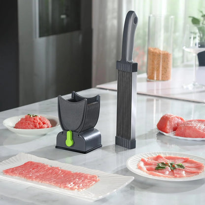 Fresh Meat Slicer Cleaver Kitchen Knife Set For Meat Slicing Shredding, Manual Meat Cutter Food Slicer For Home Cooking BBQ