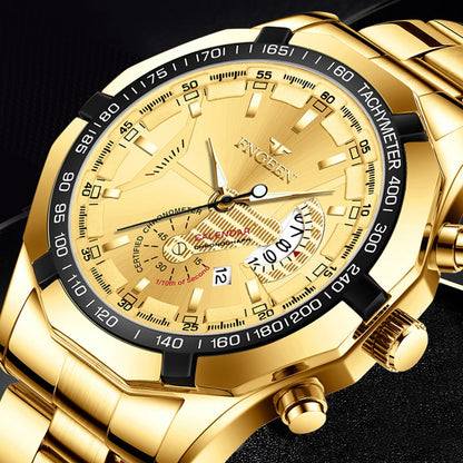 FNGEEN Men Quartz Watches Fashion Concept Decorative Dial Casual Military Sports Wristwatch Waterproof Date Luxury Men's Clock
