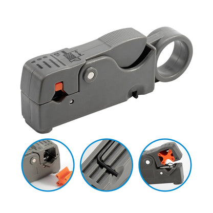 Insulated Wire Stripping Pliers – Stainless Steel Cable Stripper with Hex Wrench Accessory