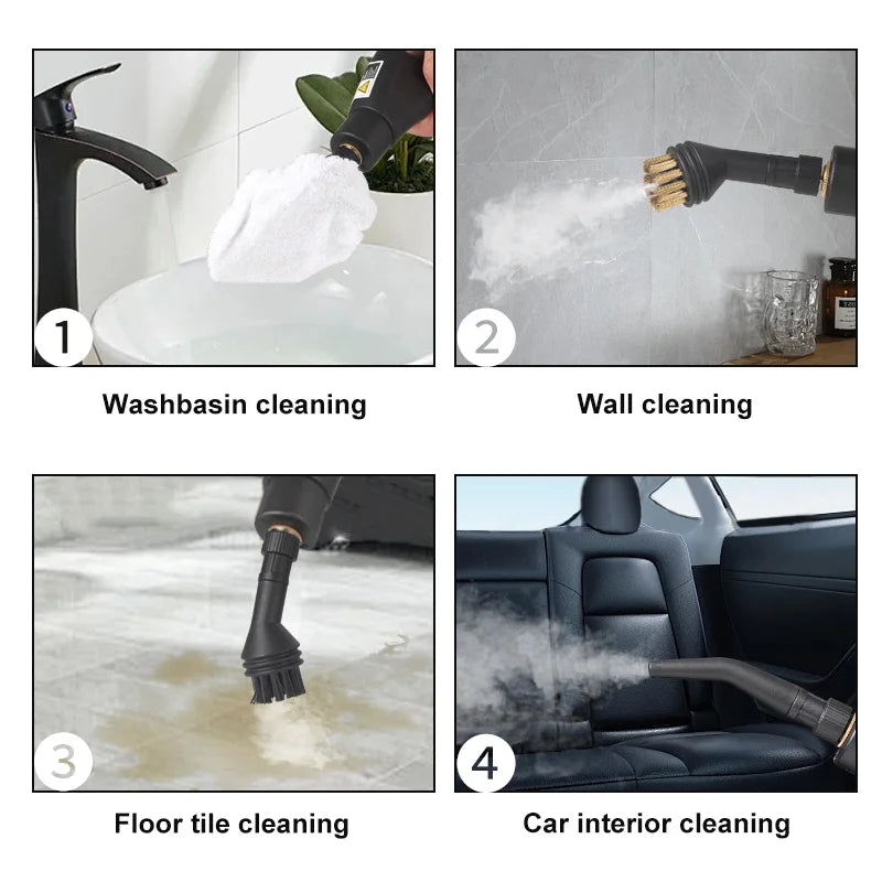 2500W High-Temperature Handheld Steam Cleaner – Multi-Purpose Cleaning for AC, Kitchen Hood, Car, Floors & More
