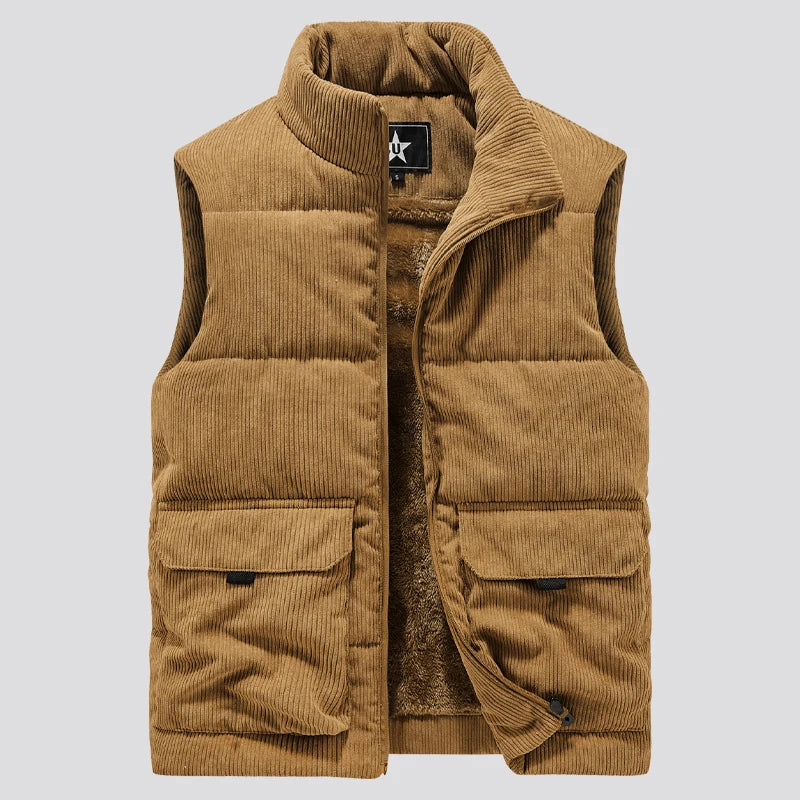 Winter Male Fleece Warm Vest Coats Men Stand Collar Army Thicken Waistcoats Clothing Mens Jacket Sleeveless Vest