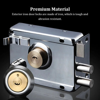 Smooth Lock Antique Front Door Padlock – Heavy-Duty Universal Gear Lock with Key