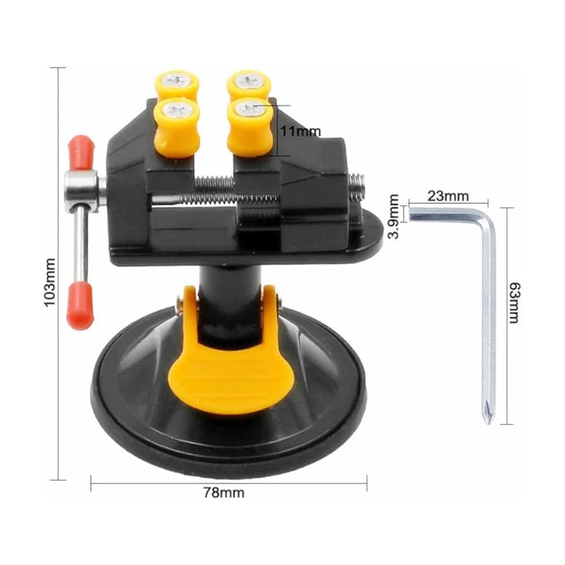 Rotatable Jewelry Vise Stand – Mini Table Bench Clamp for Engraving & Drill Press