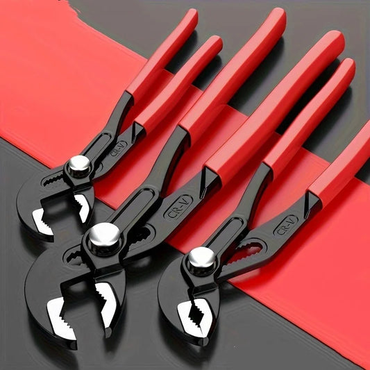 7/10/12 Inch Adjustable Water Pump Pliers – Quick-Release Plumbing Pliers, Pipe Wrench Clamp Tool for Household & DIY Use