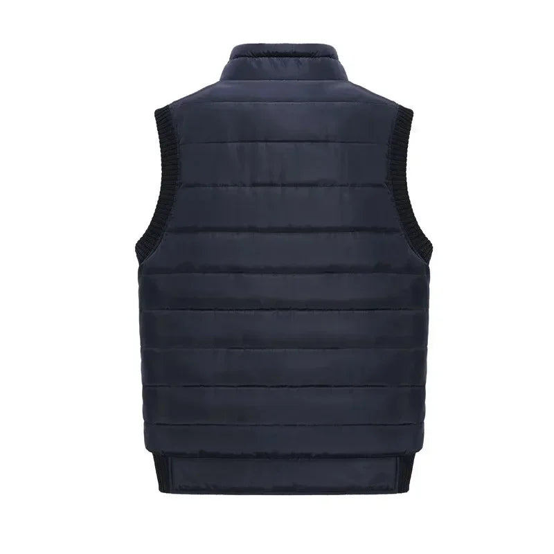 Winter Male Fleece Warm Vest Coats Men Stand Collar Army Thicken Waistcoats Clothing Mens Jacket Sleeveless Vest