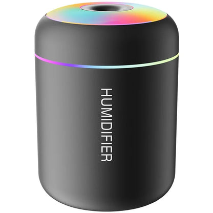 180ML Mini USB Air Humidifier – Electric Aroma Diffuser & Essential Oil Mist Maker with LED Lights for Car, Home, Bedroom