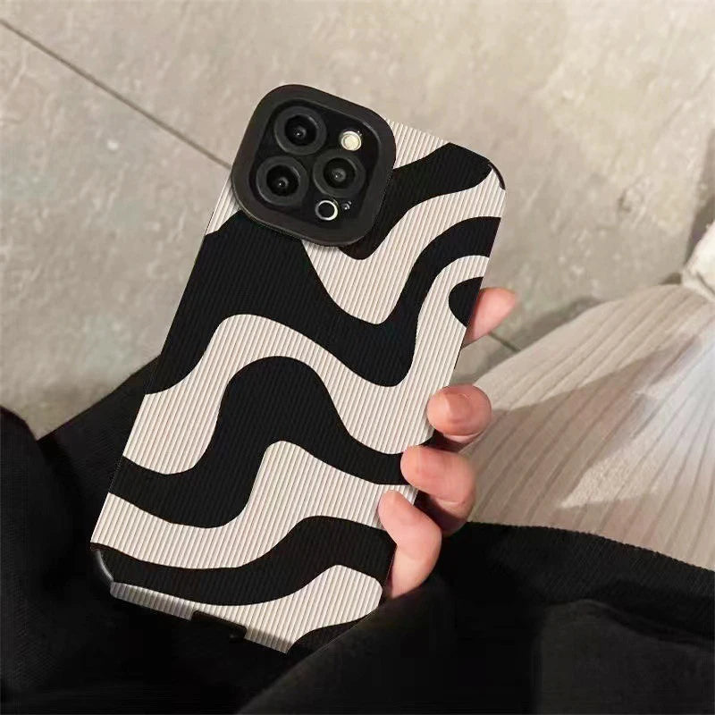 Snake Zebra Art Aesthetic David Joint Case for iPhone 11-16 Pro Max, Mini, Plus, XR, XS Max – Shockproof Silicone Cover