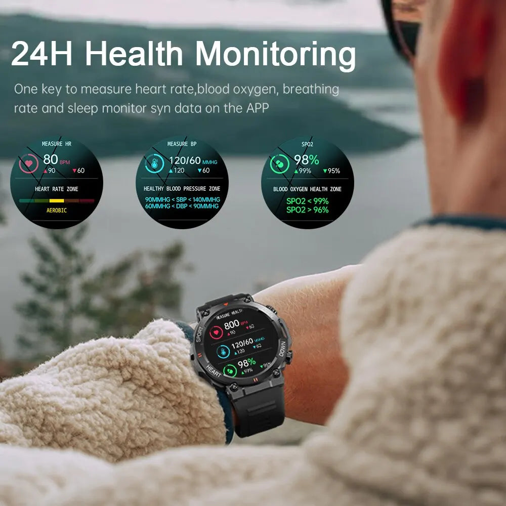MD56 Smart Watch for Men – 1.39" HD Display, Bluetooth Calling, Fitness Tracker with Heart Rate Monitor, 400mAh, Android & iOS Compatible