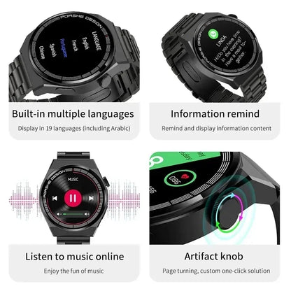 New Smart Watch Men Women AMOLED 420*420 HD Screen Heart Rate Bluetooth Calls Waterproof SmartWatch For Android IOS smarthwhatch