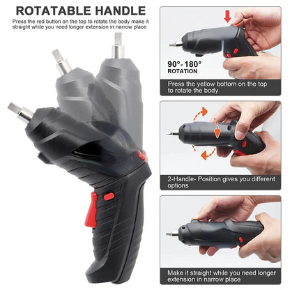 3.6v Power Tools Household Maintenance Repair 500mAh Lithium Battery Mini Household Electric Drill Rotated Cordless Screwdriver