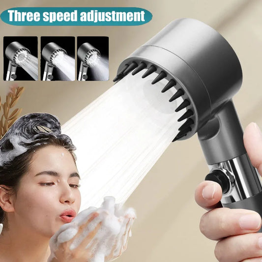 Three-Speed Adjustable Showerhead – Portable Head Massage & Shower Filter for Bathroom