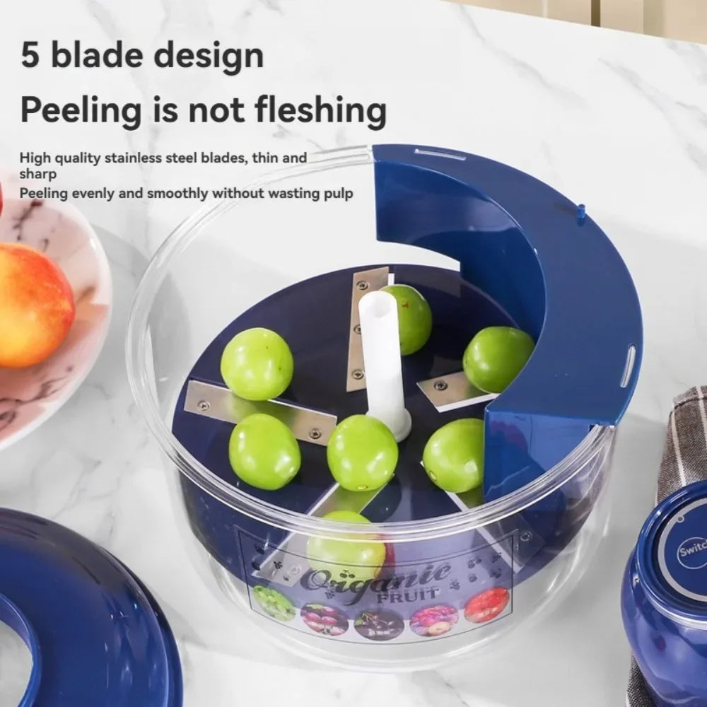 New Automatic Fruit Peeler Machine - Wireless Portable Apple/Peach Peeler for Home, Fast & Easy Kitchen Gadget